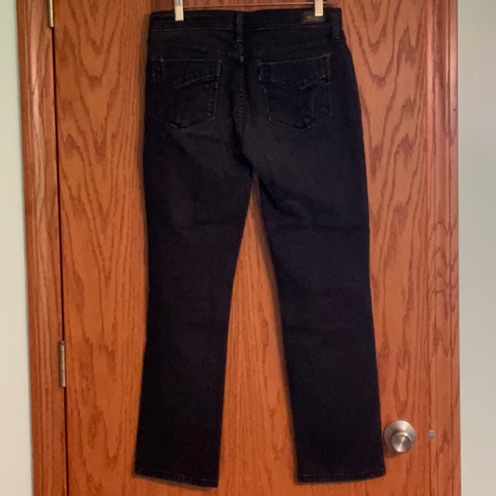 Levi’s 505 Straight Leg Jeans Black Denim Black Tab Women’s 8 Short - Picture 3 of 6